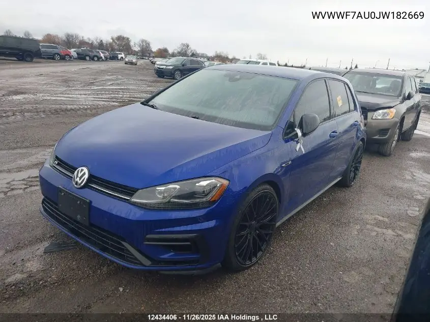 WVWWF7AU0JW182669 2018 Volkswagen Golf R