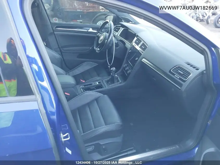 WVWWF7AU0JW182669 2018 Volkswagen Golf R