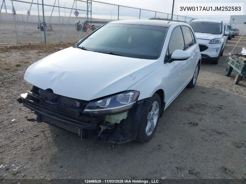 3VWG17AU1JM252583 2018 Volkswagen Golf 1.8 Tsi Comfortline/1.8 Tsi Highline/1.8 Tsi Trendline