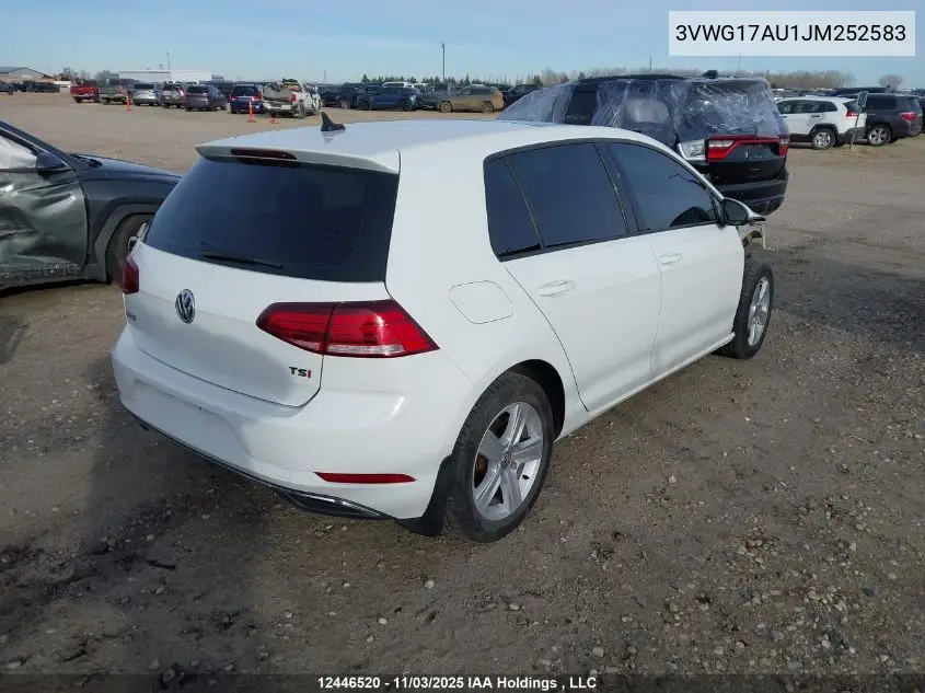 3VWG17AU1JM252583 2018 Volkswagen Golf 1.8 Tsi Comfortline/1.8 Tsi Highline/1.8 Tsi Trendline