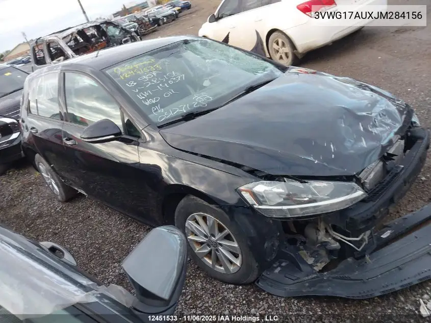 3VWG17AUXJM284156 2018 Volkswagen Golf 1.8 Tsi Comfortline/1.8 Tsi Highline/1.8 Tsi Trendline