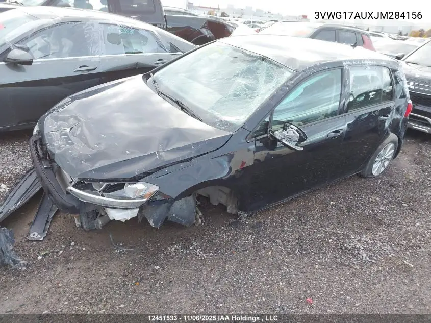 3VWG17AUXJM284156 2018 Volkswagen Golf 1.8 Tsi Comfortline/1.8 Tsi Highline/1.8 Tsi Trendline