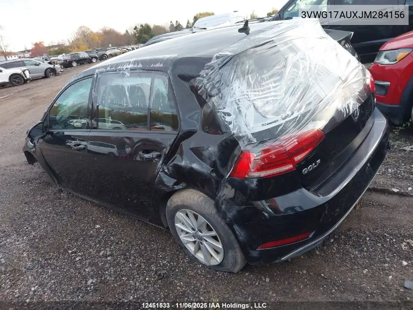 3VWG17AUXJM284156 2018 Volkswagen Golf 1.8 Tsi Comfortline/1.8 Tsi Highline/1.8 Tsi Trendline