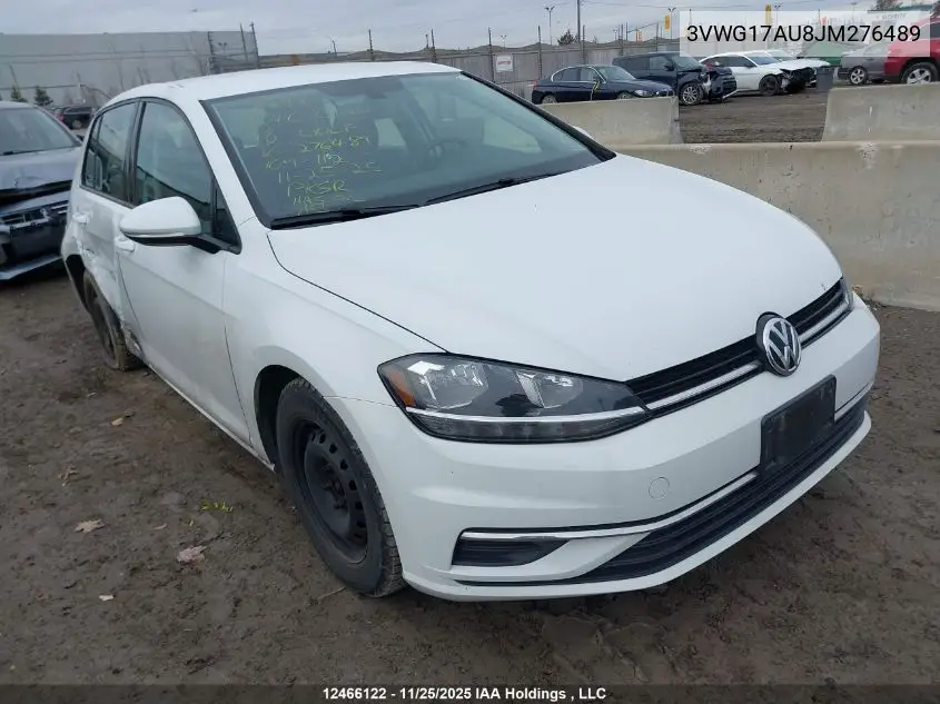 3VWG17AU8JM276489 2018 Volkswagen Golf S/Se