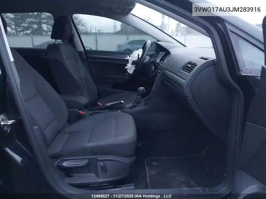 3VWG17AU3JM283916 2018 Volkswagen Golf S/Se