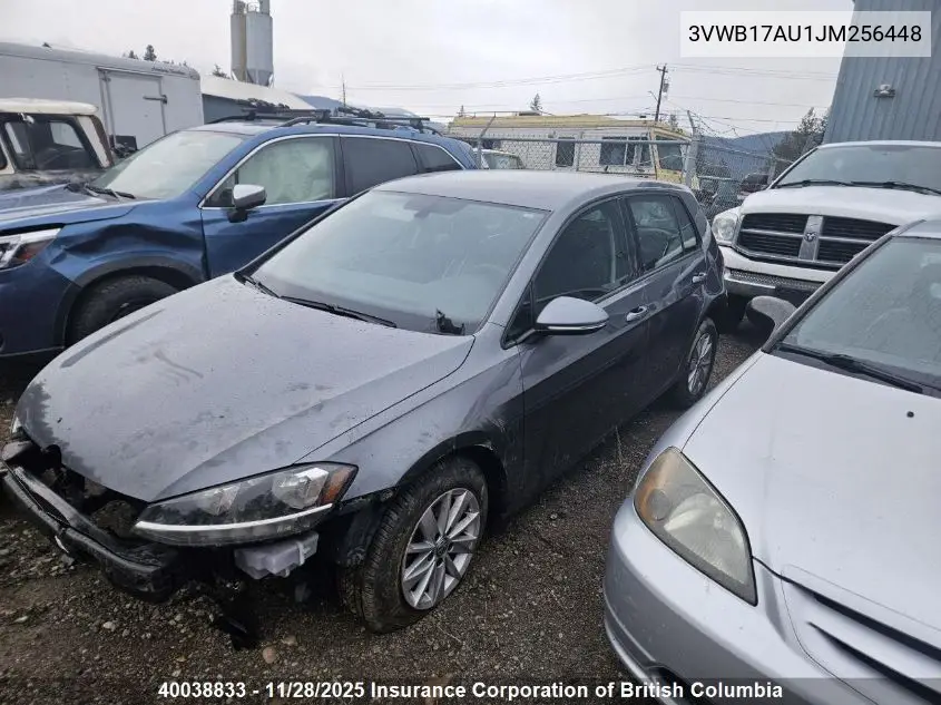 3VWB17AU1JM256448 2018 Volkswagen Golf
