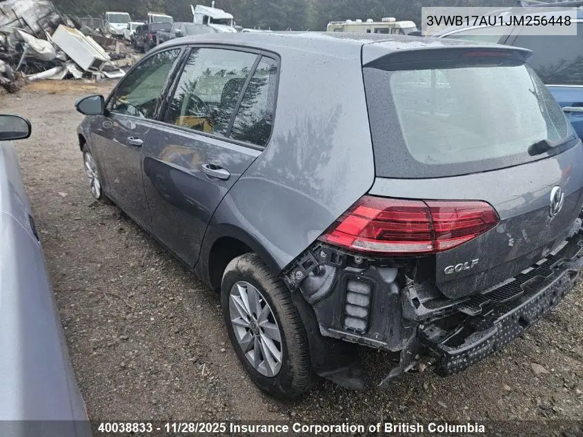 3VWB17AU1JM256448 2018 Volkswagen Golf