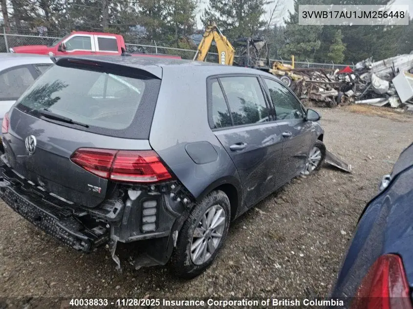 3VWB17AU1JM256448 2018 Volkswagen Golf