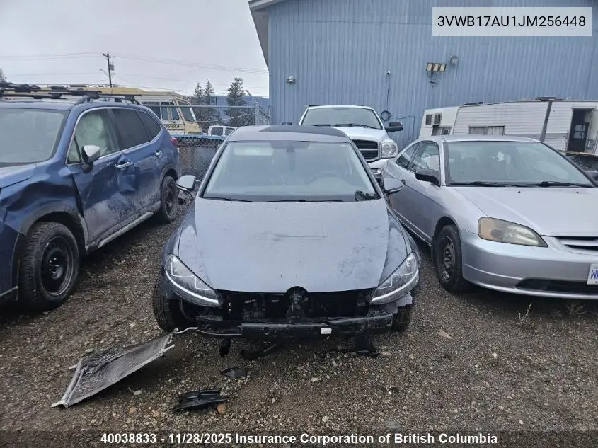 3VWB17AU1JM256448 2018 Volkswagen Golf