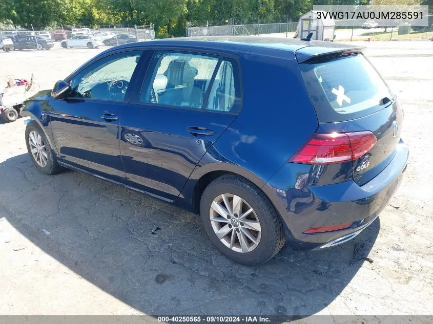 3VWG17AU0JM285591 2018 Volkswagen Golf Tsi S/Tsi Se