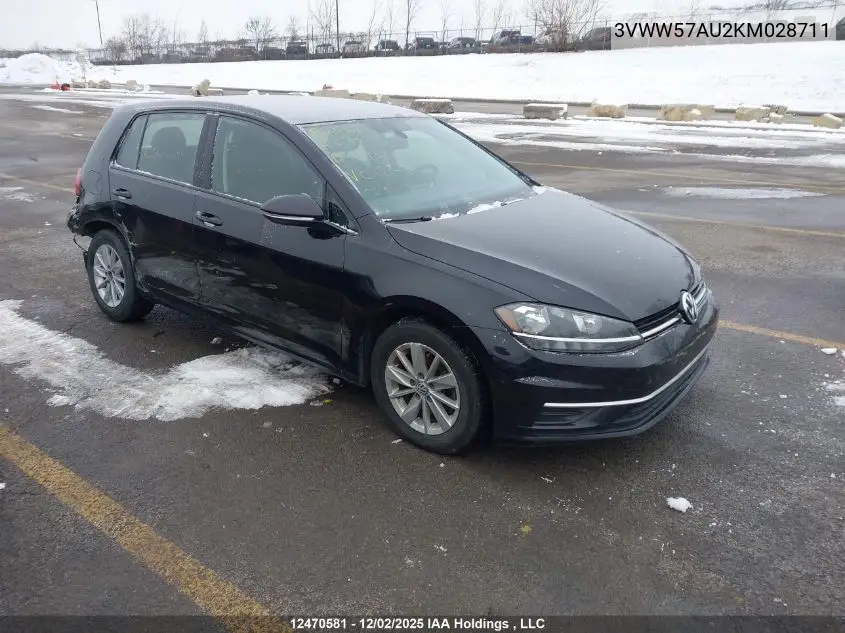 3VWW57AU2KM028711 2019 Volkswagen Golf 1.4 Tsi Comfortline/1.4 Tsi Execline/1.4 Tsi Highline