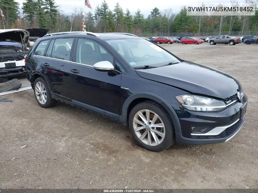 3VWH17AU5KM518452 2019 Volkswagen Golf Alltrack Tsi S/Tsi Se/Tsi Sel