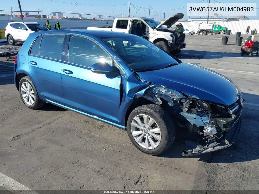 3VWG57AU6LM004983 2020 Volkswagen Golf 1.4T Tsi