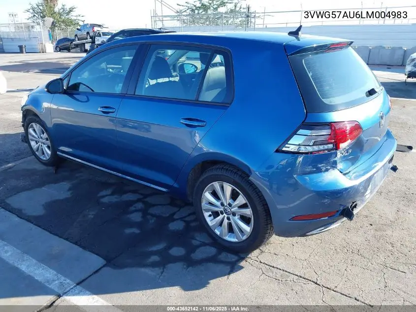 3VWG57AU6LM004983 2020 Volkswagen Golf 1.4T Tsi