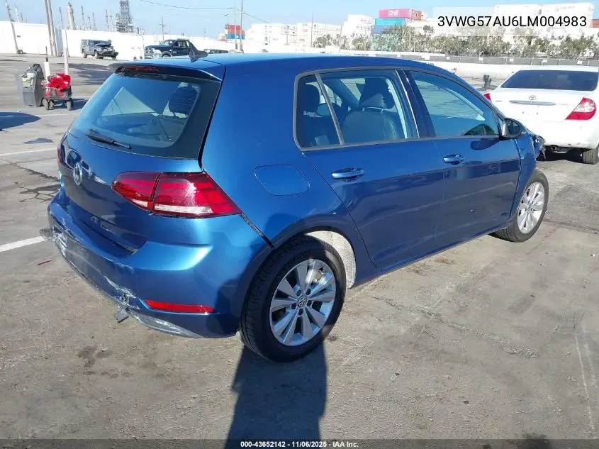 3VWG57AU6LM004983 2020 Volkswagen Golf 1.4T Tsi