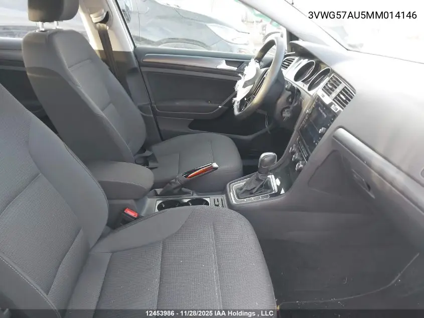 3VWG57AU5MM014146 2021 Volkswagen Golf Comfortline/Highline
