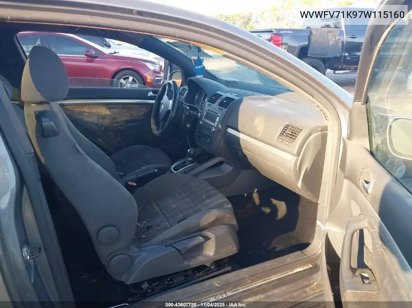 WVWFV71K97W115160 2007 Volkswagen Gti 2-Door