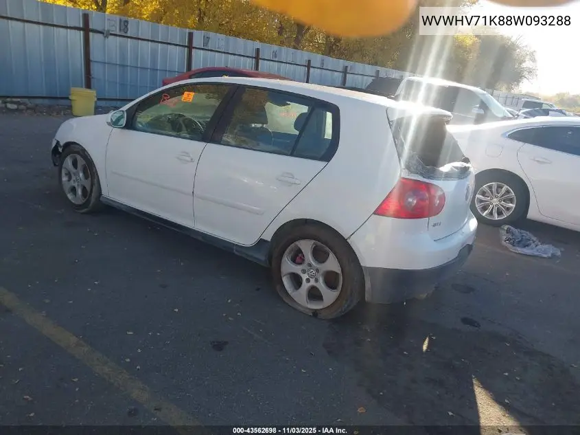 WVWHV71K88W093288 2008 Volkswagen Gti 4-Door