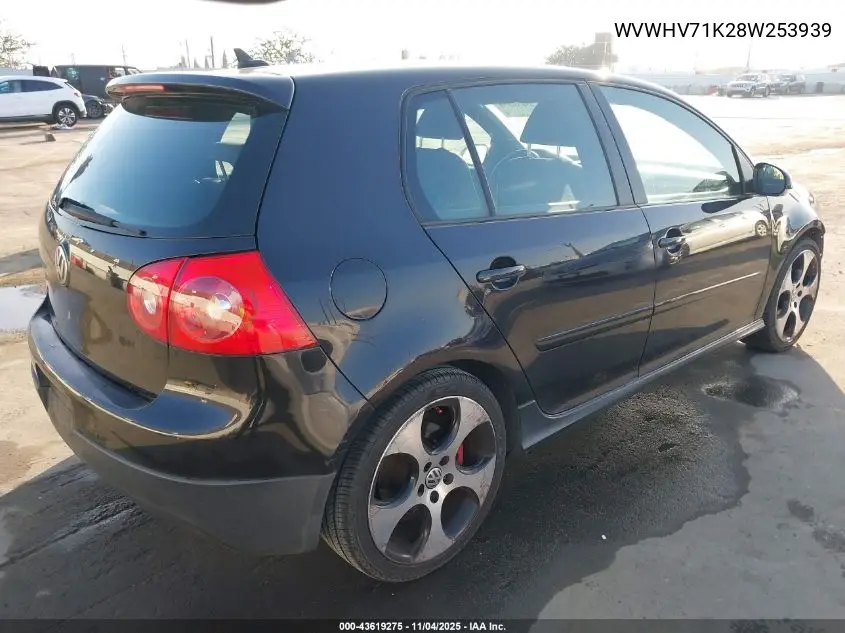 WVWHV71K28W253939 2008 Volkswagen Gti 4-Door