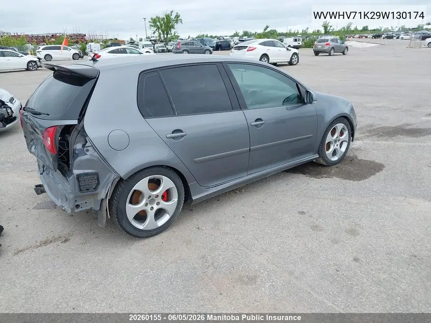2009 Volkswagen Gti 2.0T VIN: WVWHV71K29W130174 Lot: 20260155