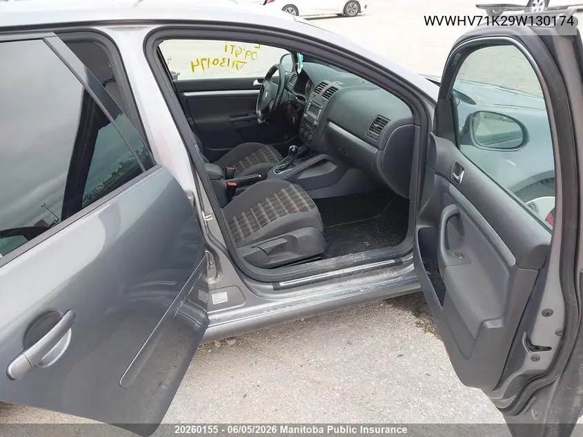 2009 Volkswagen Gti 2.0T VIN: WVWHV71K29W130174 Lot: 20260155