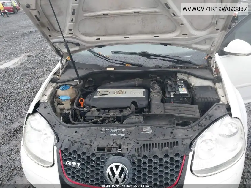 WVWGV71K19W093887 2009 Volkswagen Gti 4-Door