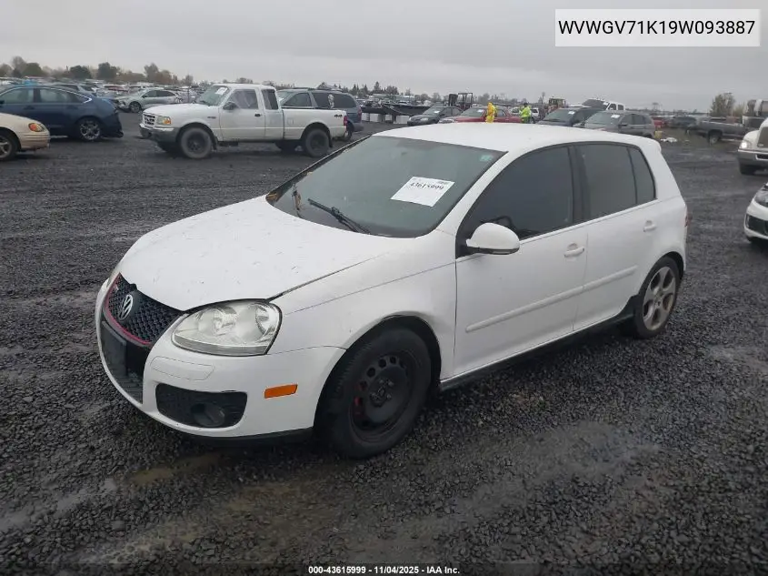 WVWGV71K19W093887 2009 Volkswagen Gti 4-Door