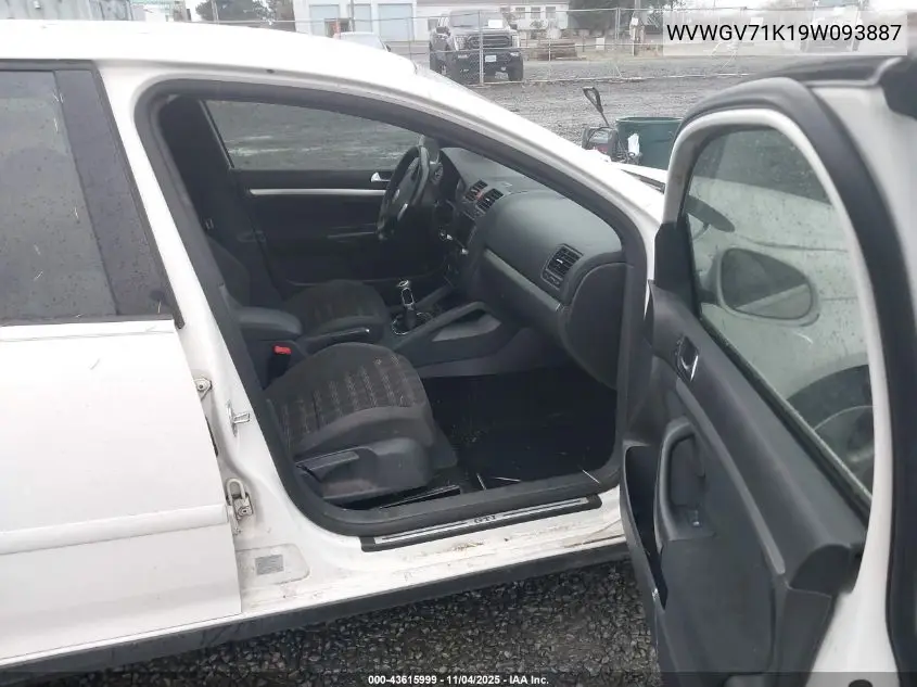 WVWGV71K19W093887 2009 Volkswagen Gti 4-Door