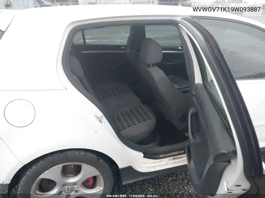 WVWGV71K19W093887 2009 Volkswagen Gti 4-Door