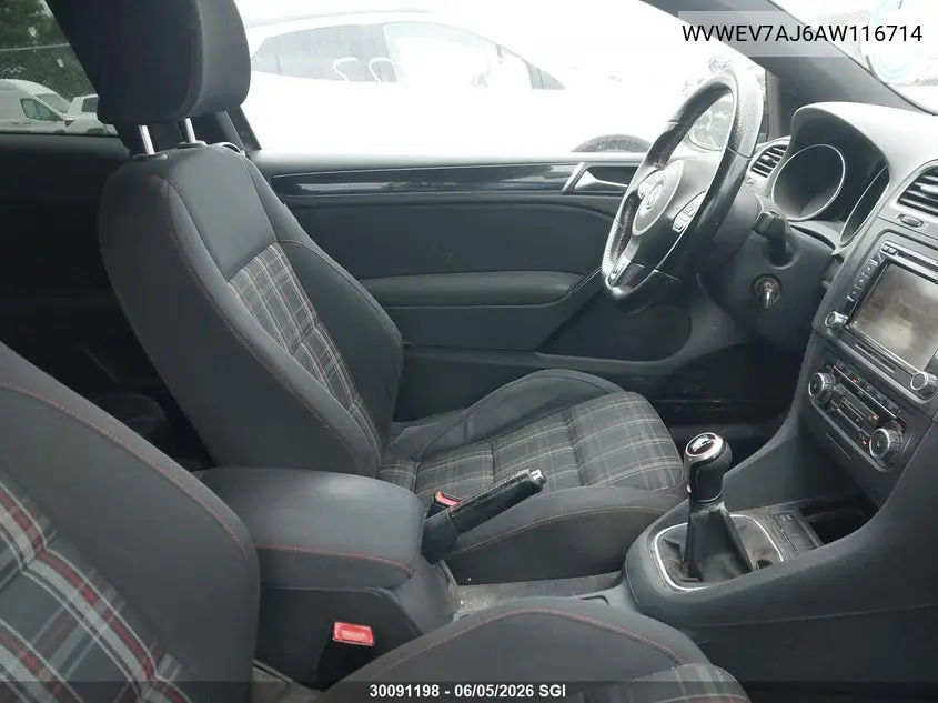 2010 Volkswagen Gti VIN: WVWEV7AJ6AW116714 Lot: 30091198