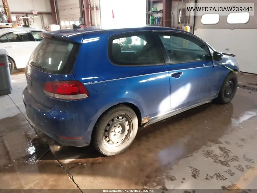 WVWFD7AJ3AW239443 2010 Volkswagen Gti 2-Door