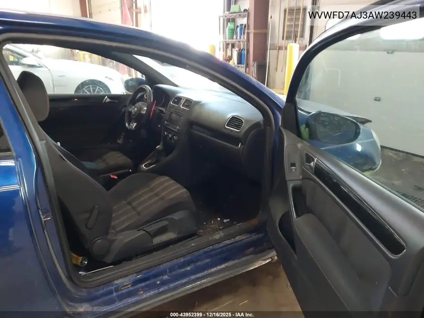 WVWFD7AJ3AW239443 2010 Volkswagen Gti 2-Door