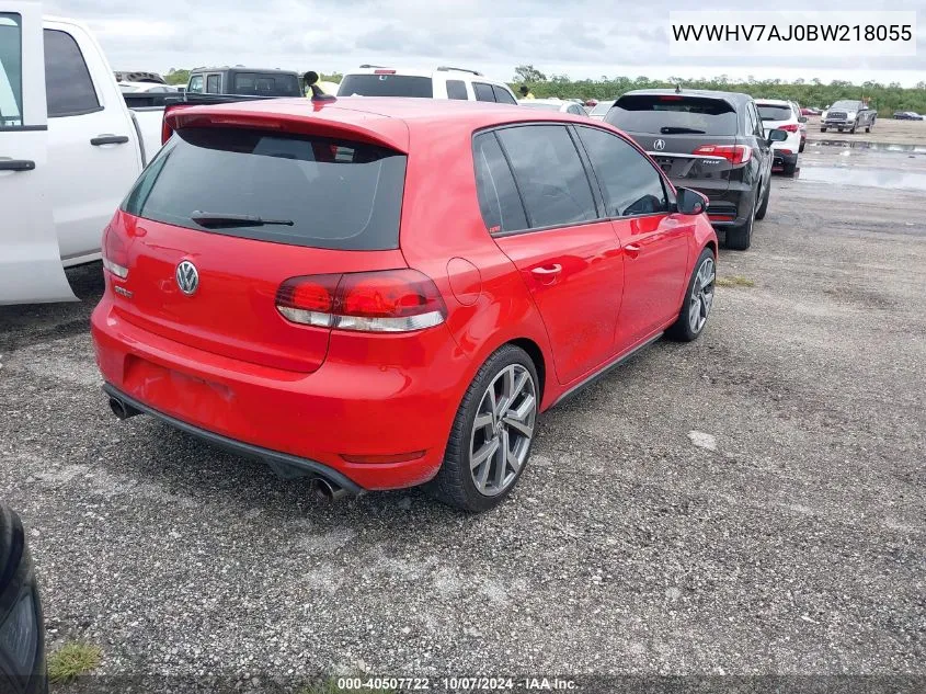 WVWHV7AJ0BW218055 2011 Volkswagen Gti 4-Door