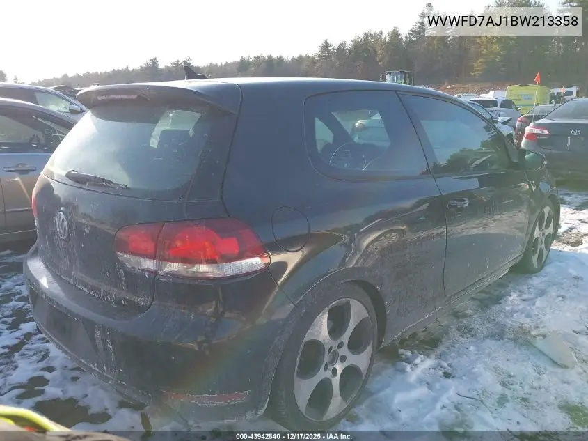 WVWFD7AJ1BW213358 2011 Volkswagen Gti 2-Door Autobahn