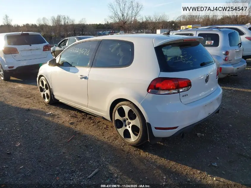 WVWED7AJ4CW254547 2012 Volkswagen Gti 2-Door