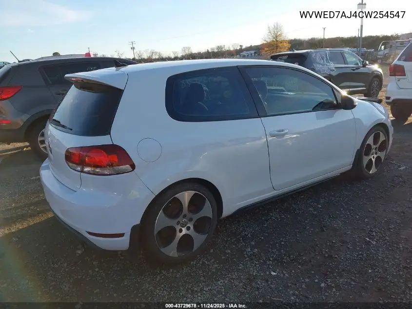 WVWED7AJ4CW254547 2012 Volkswagen Gti 2-Door