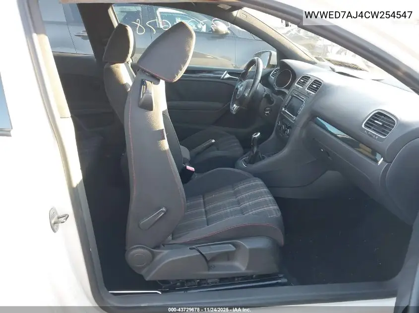 WVWED7AJ4CW254547 2012 Volkswagen Gti 2-Door