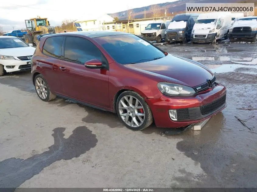 WVWED7AJ4CW300068 2012 Volkswagen Gti 2-Door Autobahn