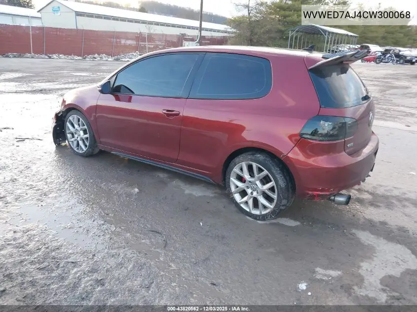 WVWED7AJ4CW300068 2012 Volkswagen Gti 2-Door Autobahn