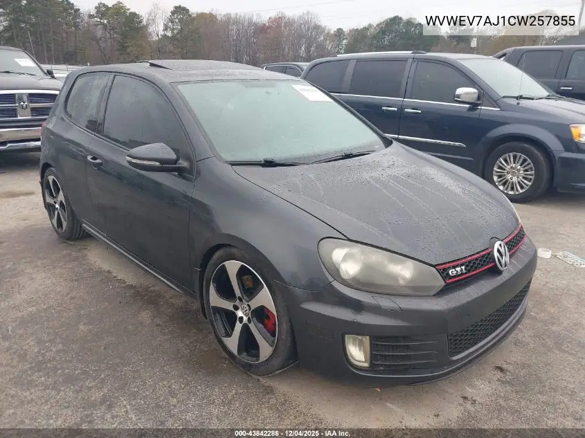 WVWEV7AJ1CW257855 2012 Volkswagen Gti 2-Door