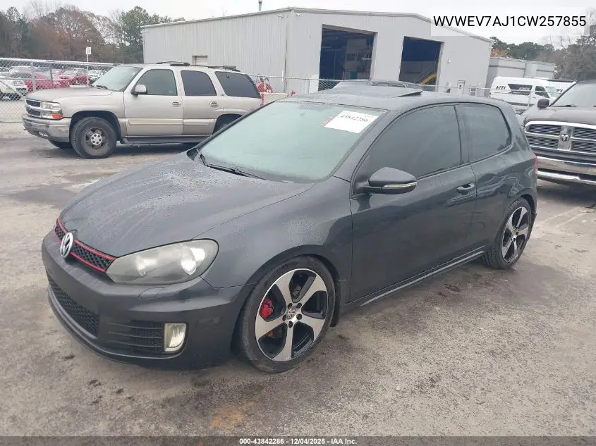 WVWEV7AJ1CW257855 2012 Volkswagen Gti 2-Door
