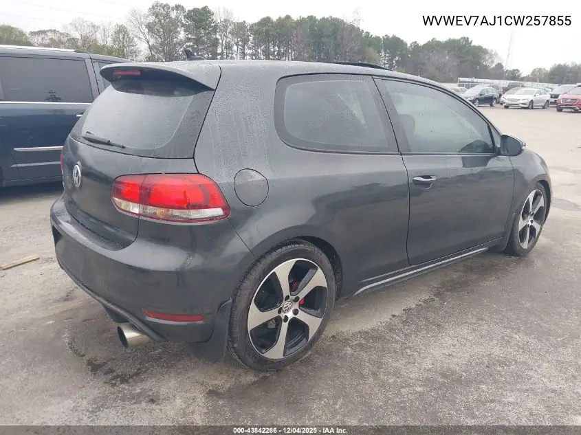 WVWEV7AJ1CW257855 2012 Volkswagen Gti 2-Door