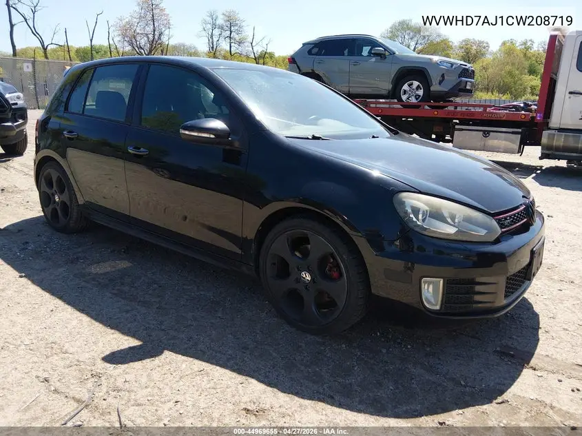 2012 Volkswagen Gti 4-Door VIN: WVWHD7AJ1CW208719 Lot: 44969655