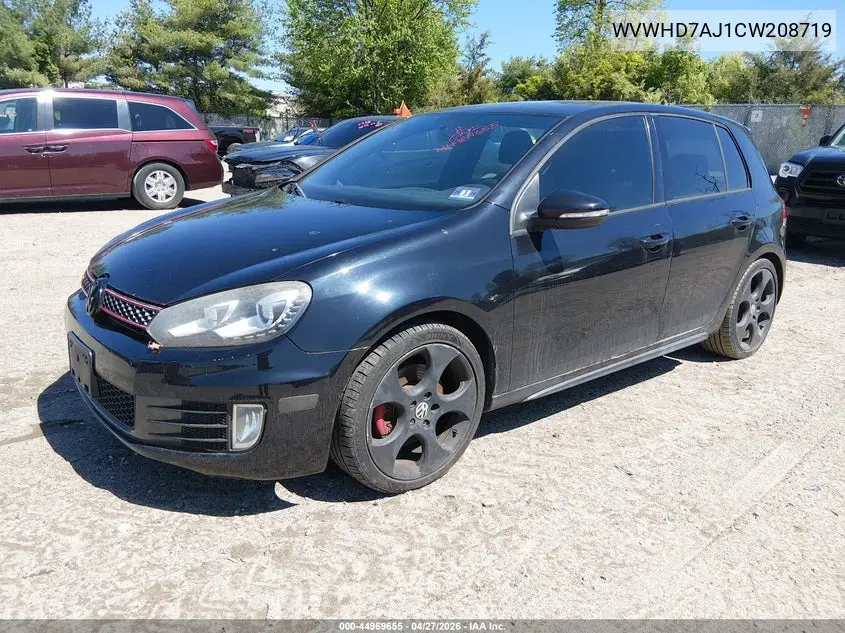 2012 Volkswagen Gti 4-Door VIN: WVWHD7AJ1CW208719 Lot: 44969655