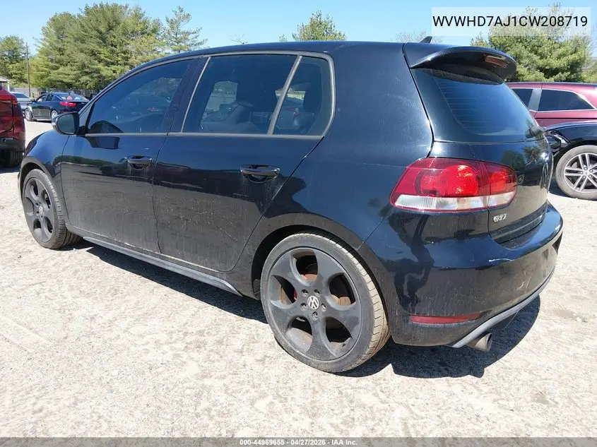 2012 Volkswagen Gti 4-Door VIN: WVWHD7AJ1CW208719 Lot: 44969655