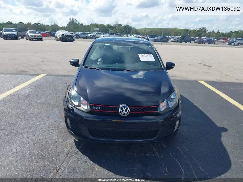 WVWHD7AJXDW135092 2013 Volkswagen Gti Drivers Edition