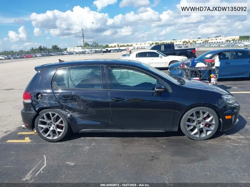 WVWHD7AJXDW135092 2013 Volkswagen Gti Drivers Edition