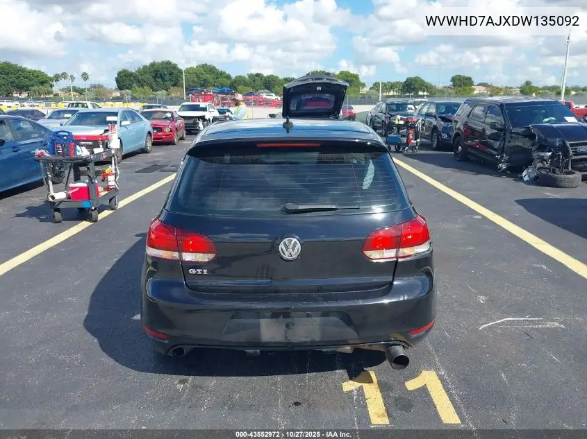 WVWHD7AJXDW135092 2013 Volkswagen Gti Drivers Edition