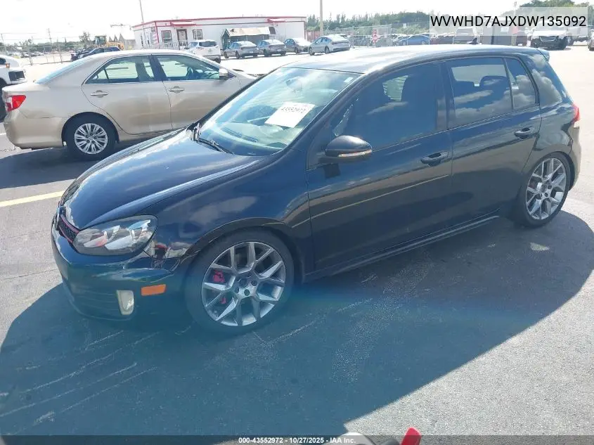 WVWHD7AJXDW135092 2013 Volkswagen Gti Drivers Edition