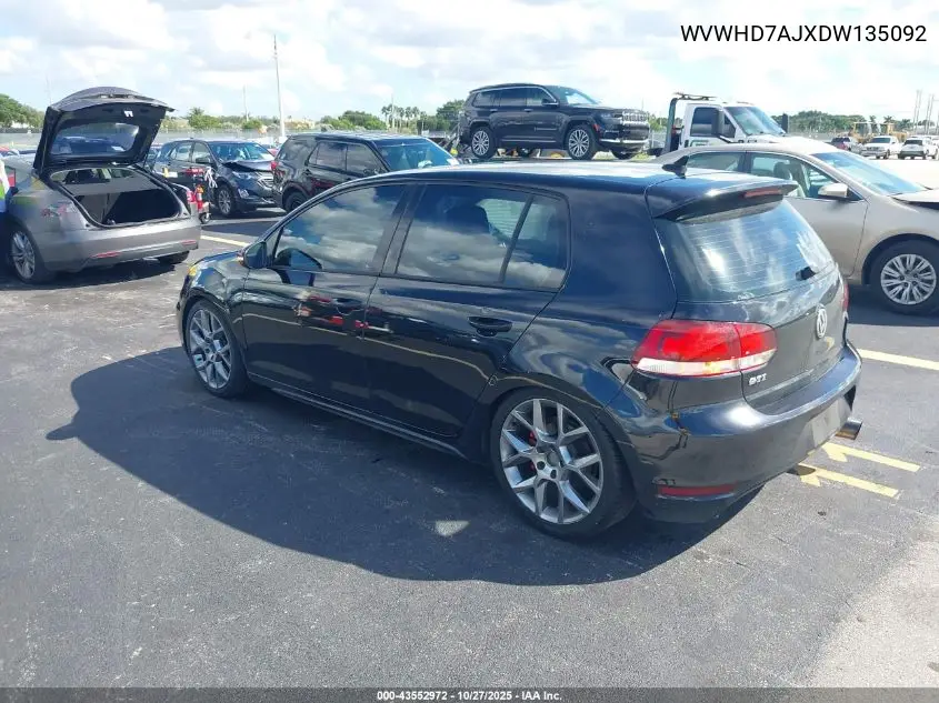 WVWHD7AJXDW135092 2013 Volkswagen Gti Drivers Edition